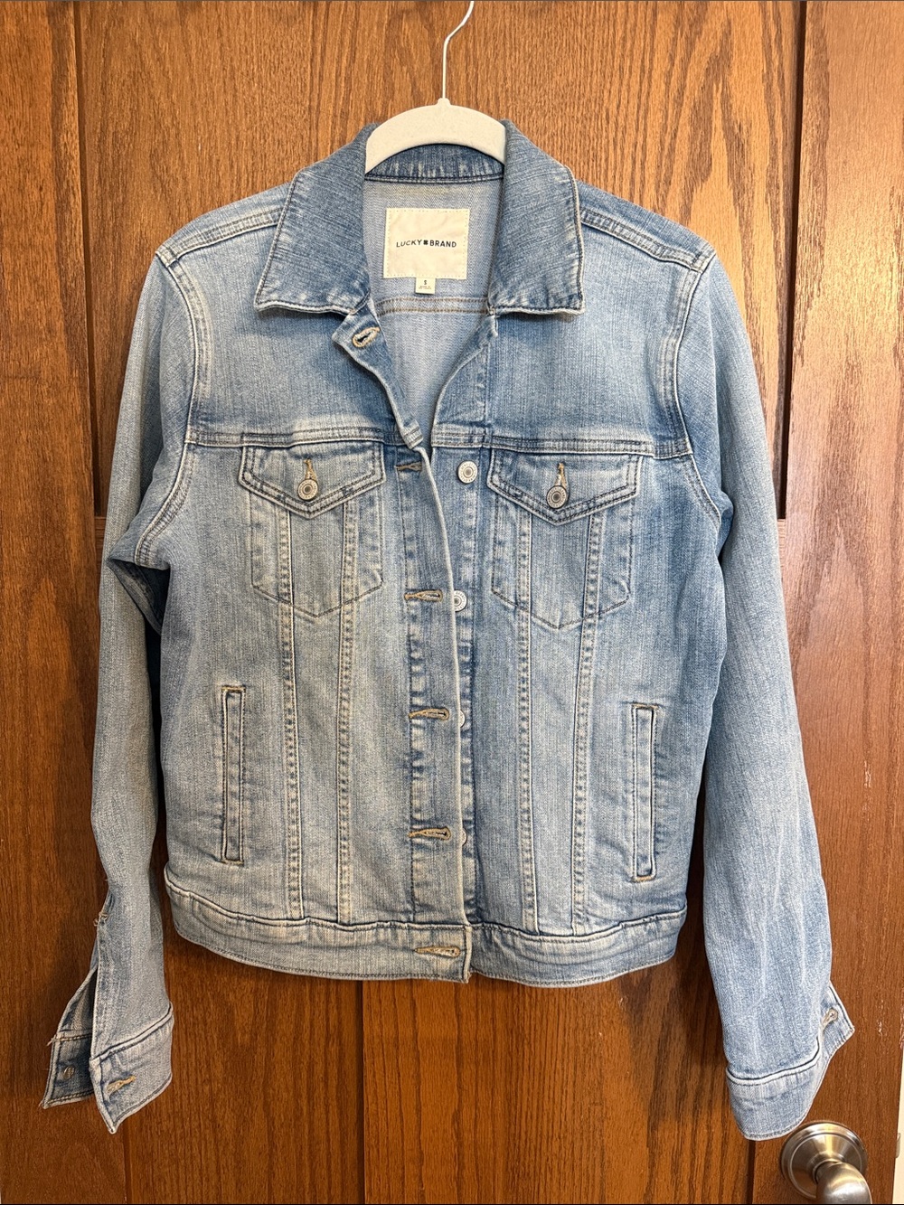 Lucky Brand Faded Light Blue Denim Jacket